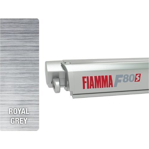 Fiamma F80s 2.9m Titanium Cassette / Royal Grey Fabric Box Awning, 07832A01R