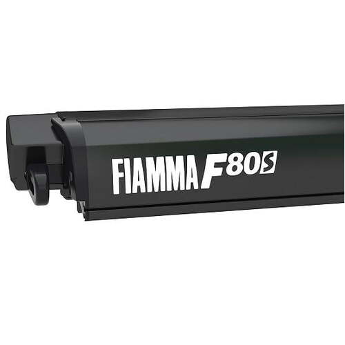 Fiamma F80s 3.4m Deep Black Cassette / Royal Grey Fabric Box Awning 07831C01R