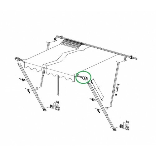 CAREFREE SPRING ASSM CAM END 18' TO 21' AWN. R00926WHT. / R00926WHT-A