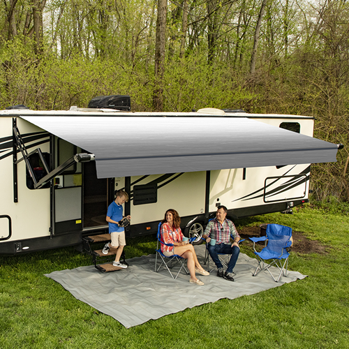 Carefree 228inch/19FT SILVERFADE WHT Altitude Awning with LED Lightbar. FY2286D00RA