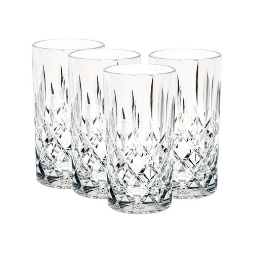 D-Still 415ml Polycarbonate Diamond Cut Highball Glass, Set of 4