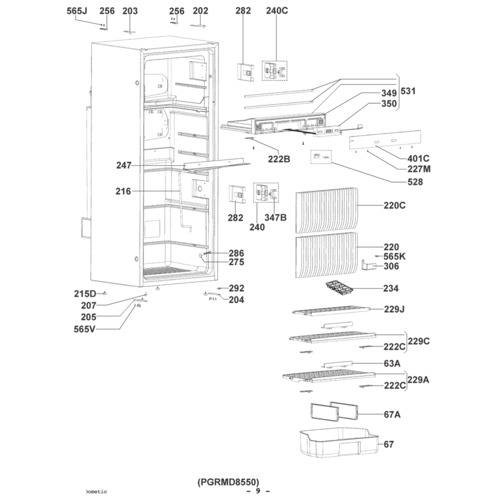 SHELF CABINET UPPER 8551/8555