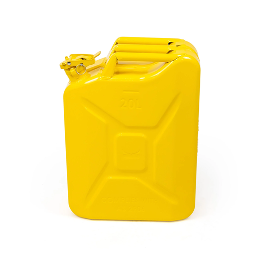 Aussie Traveller 20L Metal Jerry Can, Yellow