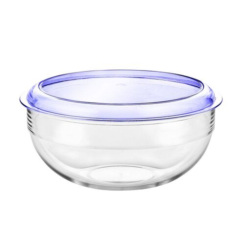 Palm Tritan Salad Bowl 25cm w/ Blue Lid 26.5cm. pm305