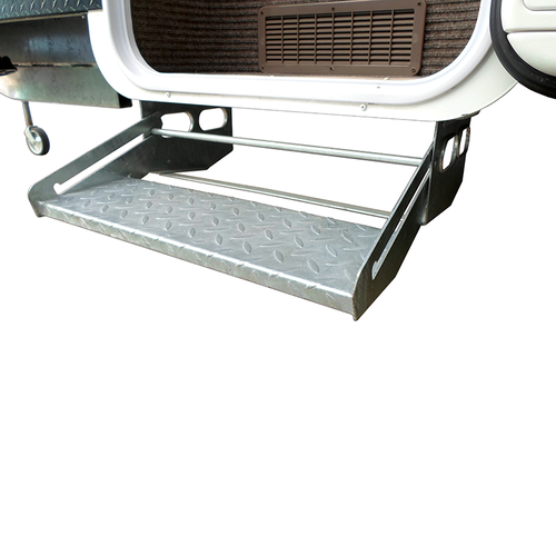 COAST Single Pull-Out Caravan Step - Galvanized Steel 530mm