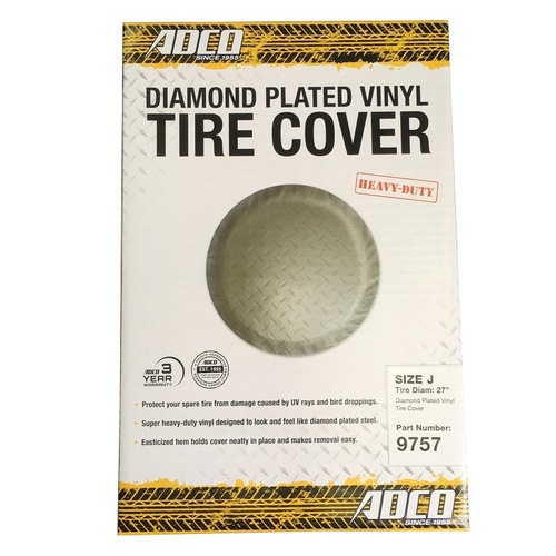 ADCO Tyre Cover Diamond Plate 27". 9757