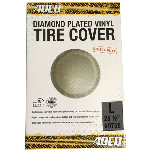 ADCO Tyre Cover Diamond Plate 25 1/2". 9758