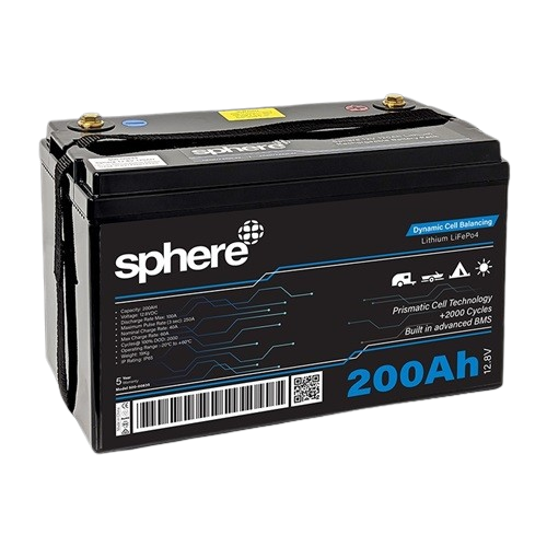 Sphere 12V 200AH Lithium Rechargeable Prismatic Battery