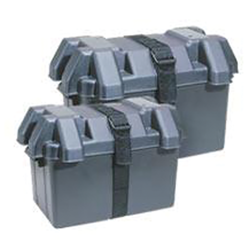 Battery Box - Large. C/W Lid + Strap 328L x 188D x 195H. BB32