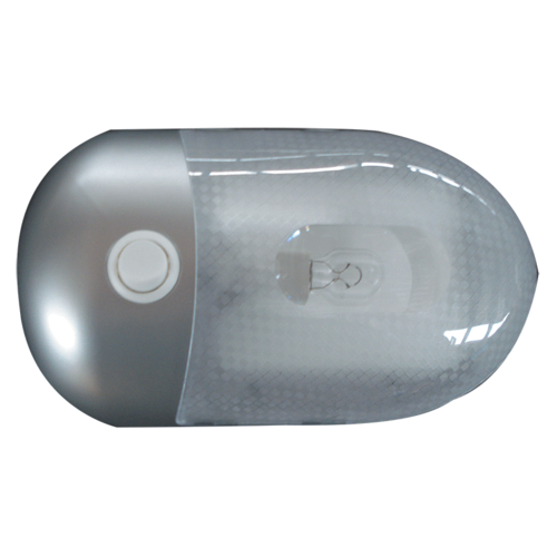 INTERIOR DOME LIGHT (SILVER) WITH ON/OFF ROCKER SWITCH. 86842S