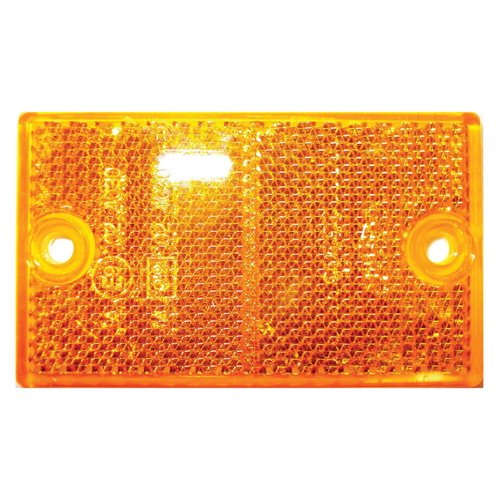 COAST RECTANGULAR SCREW MOUNT REFLECTOR AMBER. 47003A