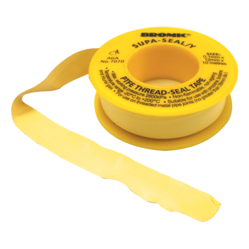 YELLOW GAS SEAL TAPE 12MM x 10M ROLL. 7170381