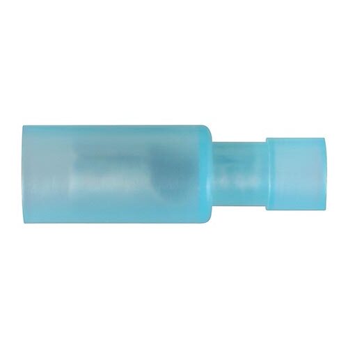 Narva 4mm 100 Piece Polycarbonate Crimp Terminal Female Bullet, Blue