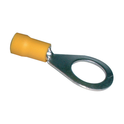 Narva 9.5mm 100 Piece Vinyl Crimp Terminal Ring, Yellow