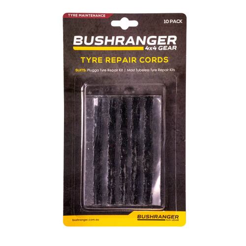 Bushranger 4" Black Tyre Repair Cords, 10 pack