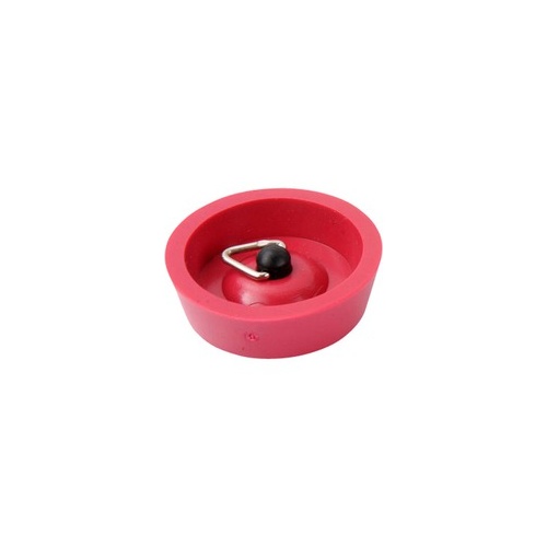RED RUBBER SINK PLUG 25MM W/PULL SHACKLE. 496256