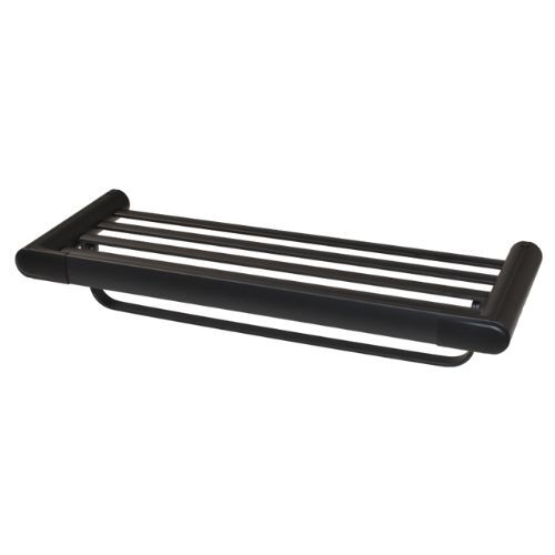 COAST Bathroom Towel Shelf BLACK - 600x220x113mm (LxDxH)