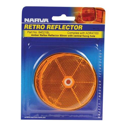 Narva 80mm 50 Piece Round Reflector, Amber