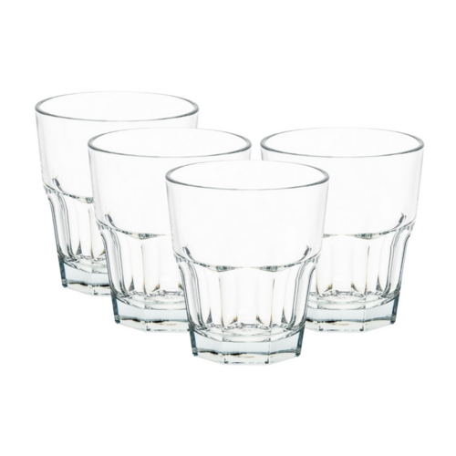 D-Still 270ml Unbreakable Stackable Rocks Glass, Set of 4