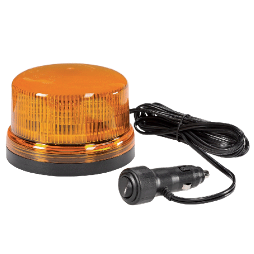 Narva Amber 'Eurotech' Low Profile LED Strobe/Rotator Light, Black Base
