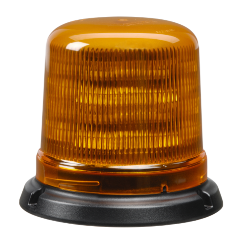 Narva Amber 'Eurotech' Low Profile LED Strobe/Rotator Light with Flange Base, Orange Casing