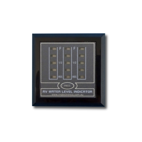 SQUARE TRIPLE WATER TANK GAUGE BLACK TRIM NO SENDER PROBES Buy Now