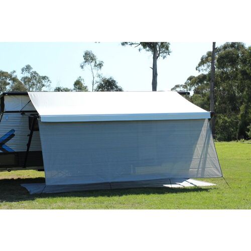 CAMEC PRIVACY SCREEN 3.7x1.8m WITH ROPES AND PEGS