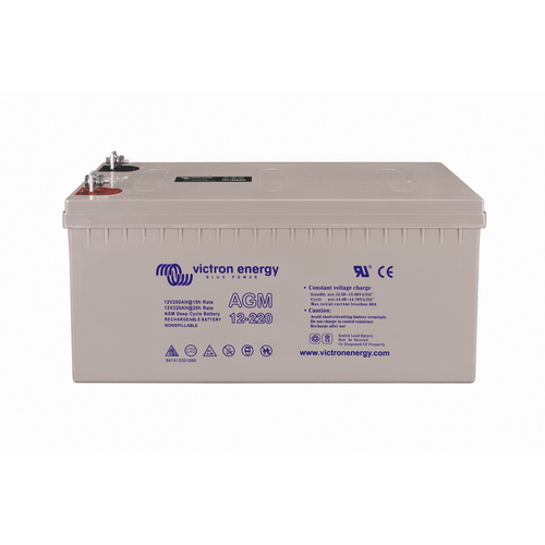 Victron 12V/220Ah AGM Deep Cycle Battery with M8 threaded insert terminals