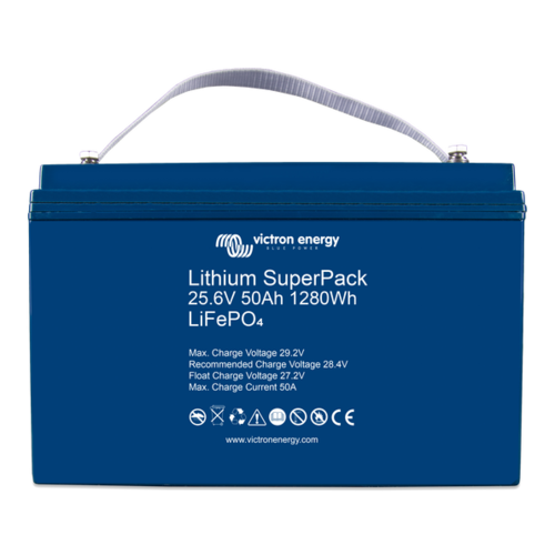 Victron Lithium SuperPack 25.6V/50Ah with M8 threaded insert terminals