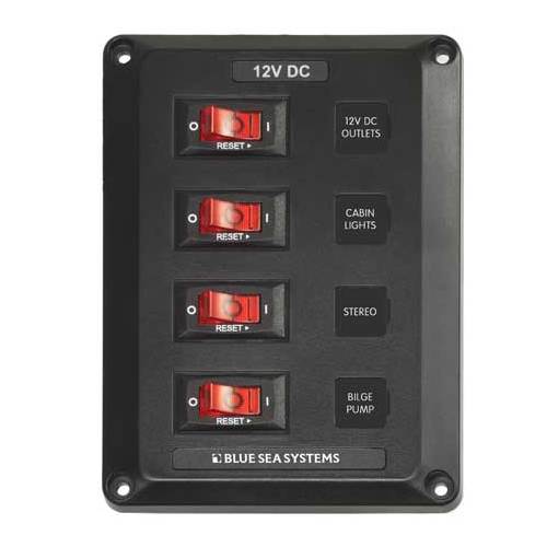 Blue Sea 4 Position, BelowDeck Circuit Breaker Panel