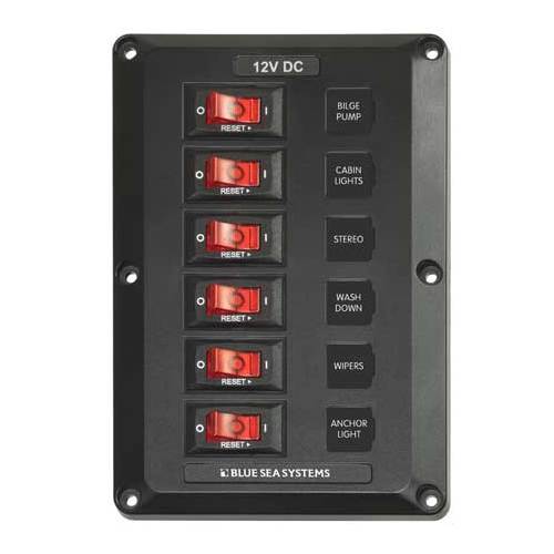 Blue Sea 6 Position, BelowDeck Circuit Breaker Panel