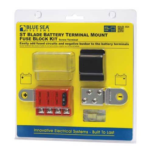 Blue Sea ST Blade Battery Terminal Mount Fuse Block Kit