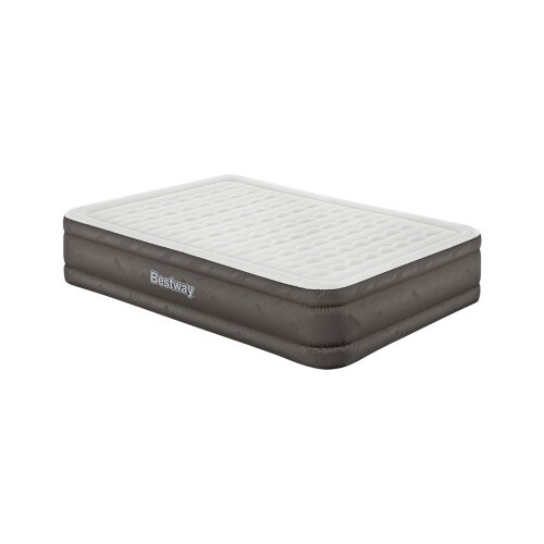 Bestway Beige Queen Size Air Bed with Built-In Pump