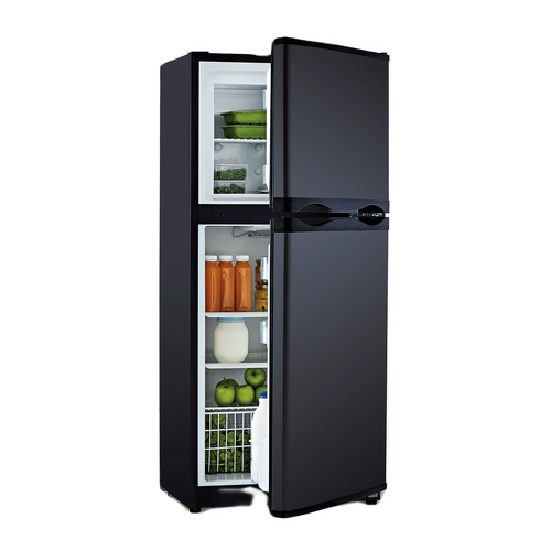 Bushman DC190L-X 12/24V Black Matte Upright Fridge/Freezer 190L