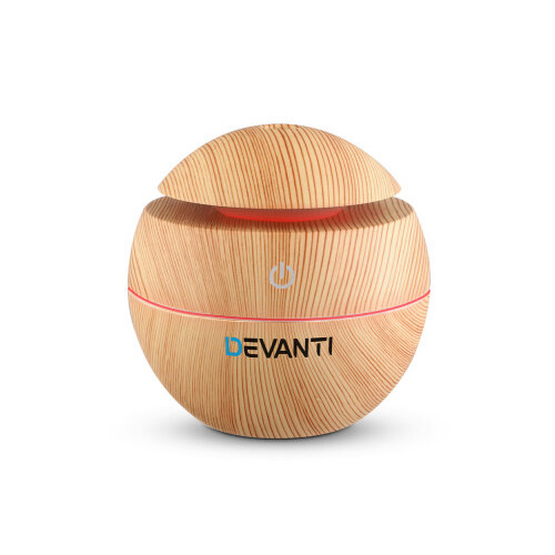 Devanti 130ml 4-in-1 Aroma Diffuser with LED Light - Light Wood