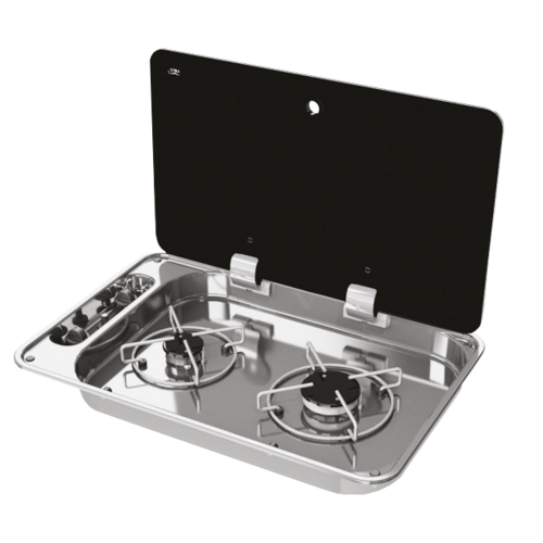 NCE CAN 2 Burner Rectangular Hob-Unit, Manual Ignition