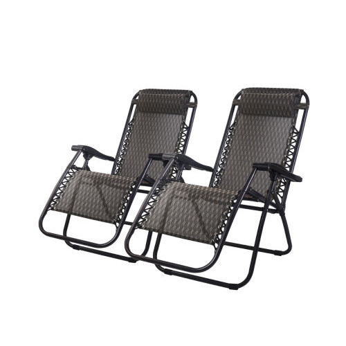 DZ Grey Zero Gravity Outdoor Reclining Chairs - set of two