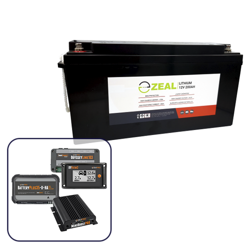 BMPRO Full Lithium Updgrade Bundle with Zeal 200Ah Lithium Battery