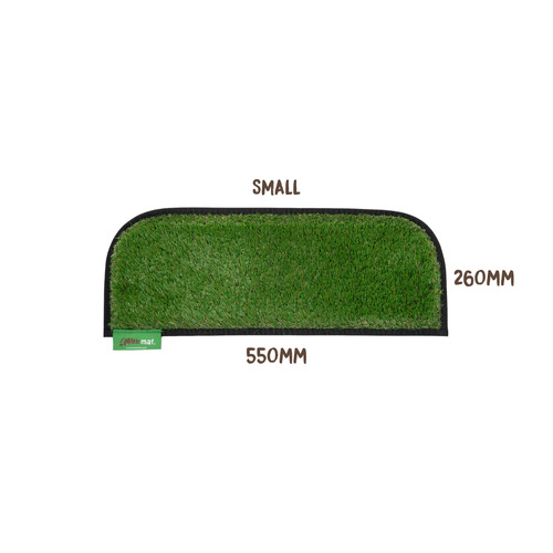 Muk Mat Green Rounded Small Caravan Step Mat, 26 x 55cm