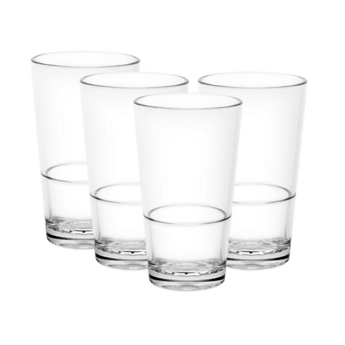 D-Still 425ml Unbreakable Beer Glass, Set of 4