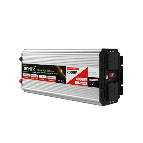 Giantz 12V 2000W Pure Sine Wave Power Inverter