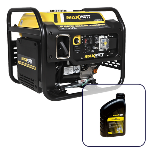 MaxWatt 3200W Petrol Inverter Generator