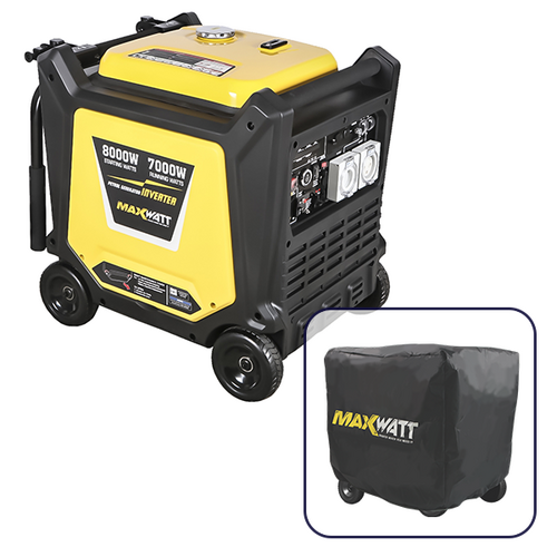 MaxWatt 8000W Petrol Inverter Generator with Electric Start