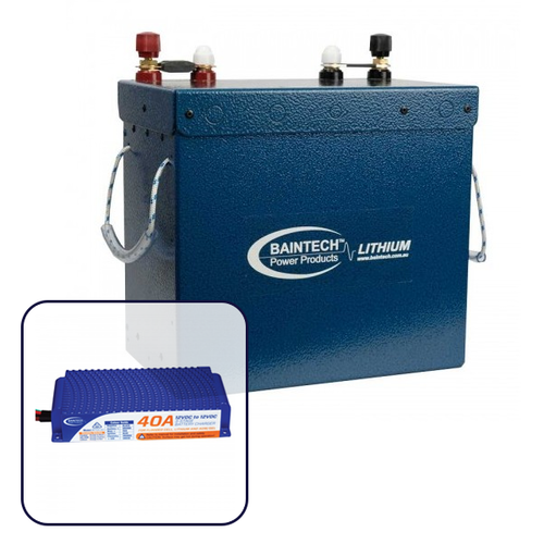 Baintech 12V 110Ah Standard Power Lithium Battery with 40A DC to DC