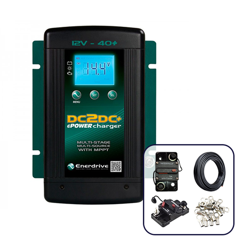 Enerdrive 40A DC to DC Battery Charger with Installation Kit
