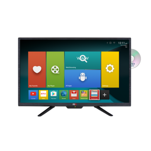 NCE 24" Smart LED LCD TV/DVD Combo 12VDC with Wifi and Bluetooth Connectivity NCE Caravan RV