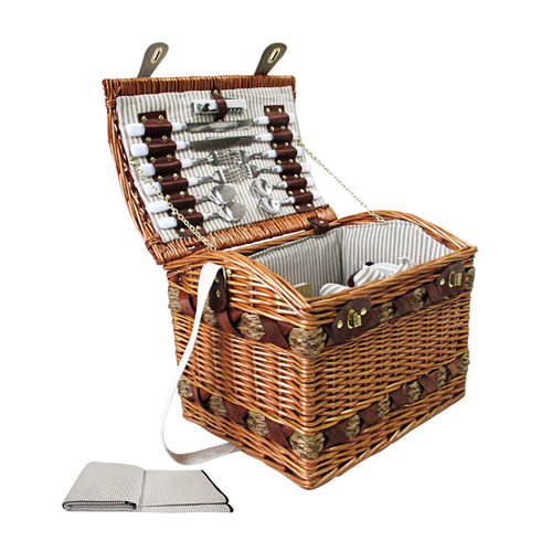 Alfresco 4 Person Picnic Basket - Brown