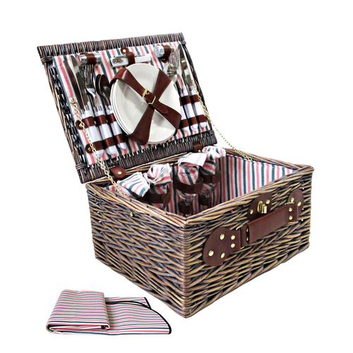 Alfresco 4 Person Picnic Basket - Brown