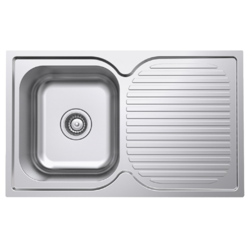 NCE 780mm One Piece Square Stainless Steel Sink with Drain