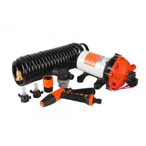 Seaflo 51 Series 70PSI Washdown Pump Kit with 6m Coiled Hose